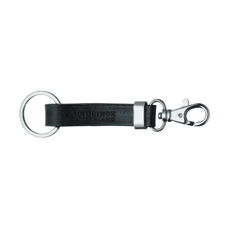 Victorinox - Nøglevedhæng i sort læder m. karabinhage-1-XtraGrej