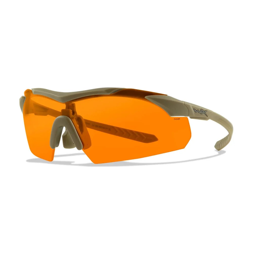 Wiley X - VAPOR COMM 2.5 Ballistiske Briller // Sandfarvet Stel - 3 Linser Grå/Klar/Orange-2-XtraGrej