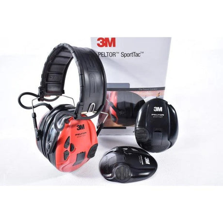 3M Peltor - SportTac Høreværn 26dB // Sort/Rød Kopper-1-XtraGrej