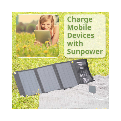 Bresser - Mobile Solar Solcellepanel 21W-4-XtraGrej