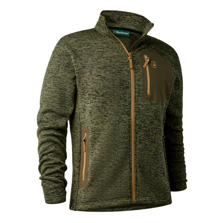 Deerhunter - Sarek Strikjakke Olive Night Melange-1-XtraGrej