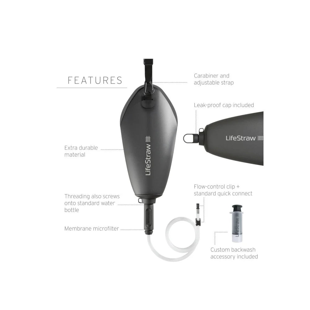 LifeStraw - Peak Compact Gravity Vandfilter System 3L // Blå fra LifeStraw - billede nr. 3 hos GrejFreak.dk