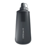 LifeStraw - Peak Squeeze Vandrensningsflaske 1L // Mørk Grå fra LifeStraw - billede nr. 1 hos GrejFreak.dk