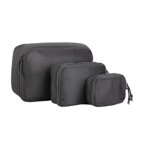 Mil-Tec - Mesh Pouch Sæt (3 pak) // Sort-1-XtraGrej