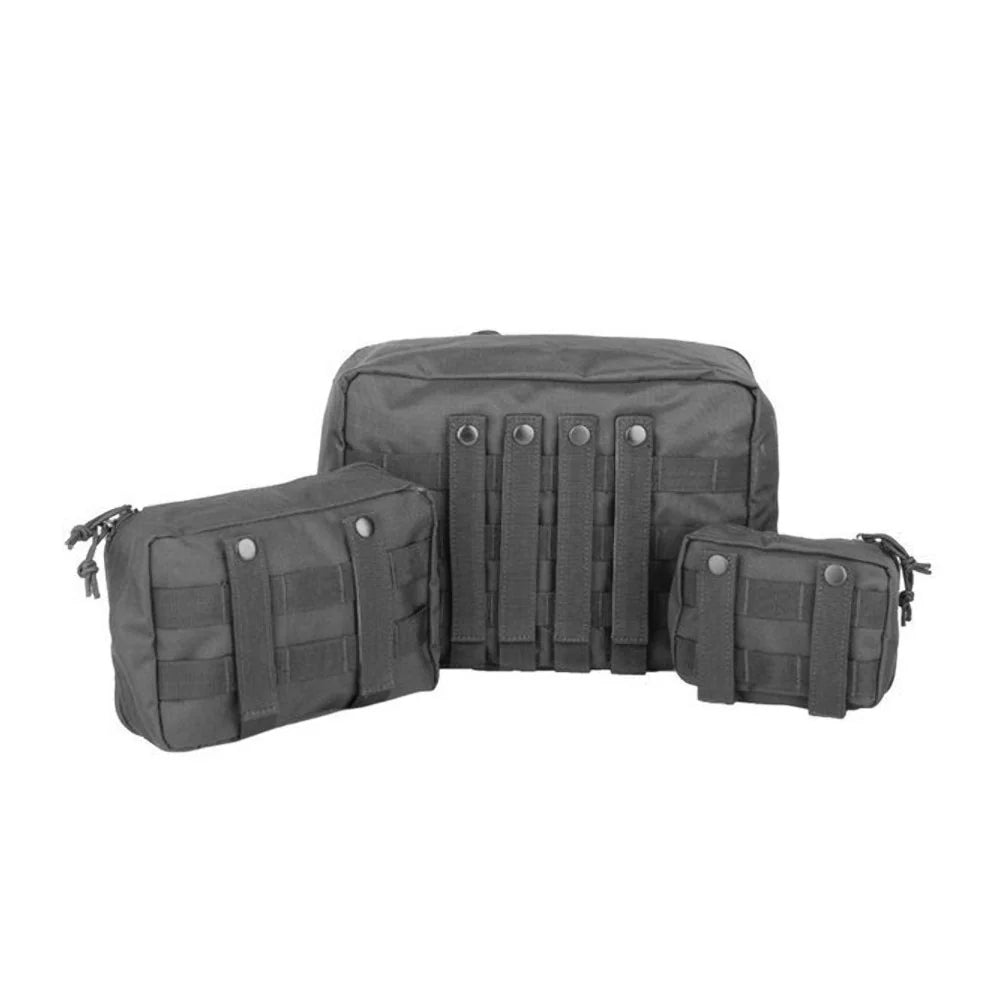 Mil-Tec - Mesh Pouch Sæt (3 pak) // Sort-5-XtraGrej