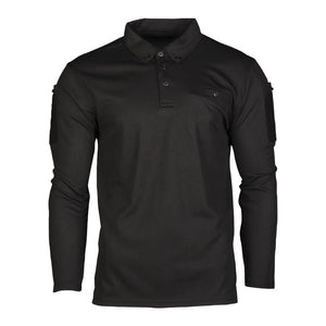 Mil-Tec - Tactical Quickdry Langærmet Herre Polo // Sort-1-XtraGrej