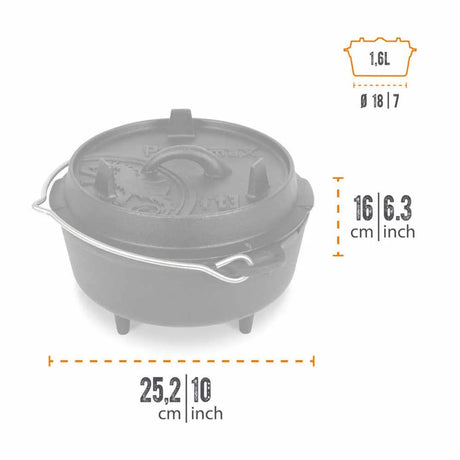 Petromax - Dutch Oven ft3 Støbejernsgryde 1