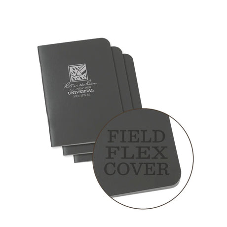 Rite In The Rain - Mini Stapled Notebook (3-pak) // Sort fra Rite in the Rain - billede nr. 1 hos GrejFreak.dk
