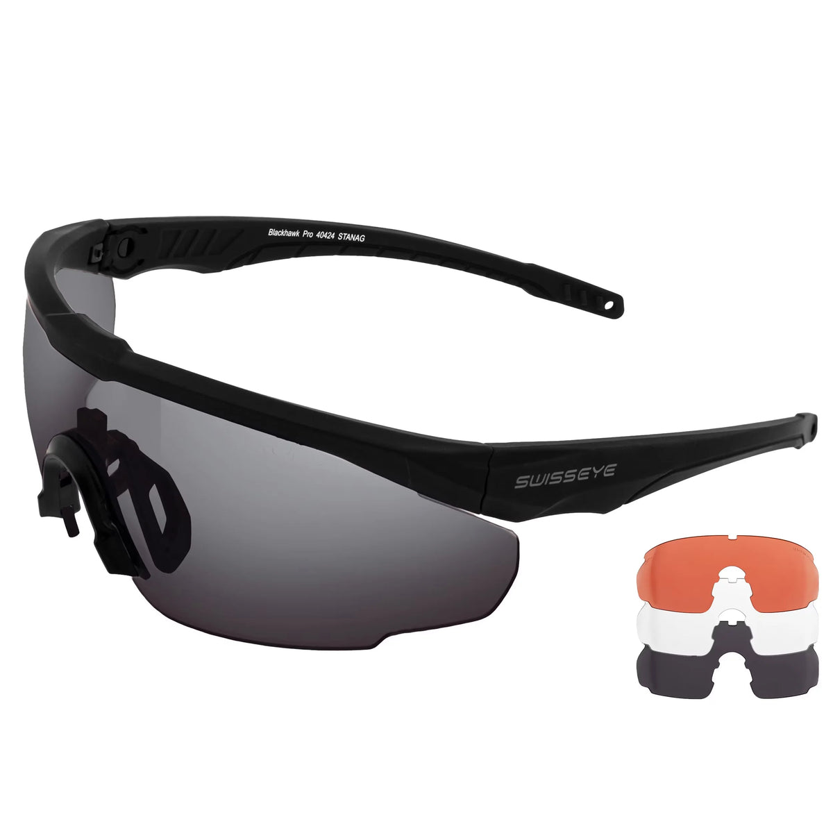 SwissEye - Blackhawk Pro Beskyttelsesbriller // Sort fra Swiss Eye - billede nr. 1 hos GrejFreak.dk