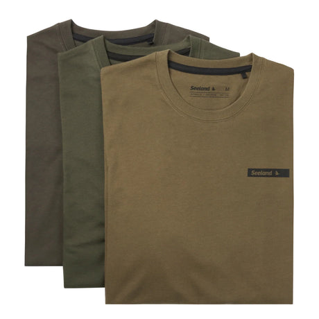 Seeland - 3-Pak Tshirt // Pine Green/Military Olive/Grape Leaf fra Seeland - billede nr. 1 hos GrejFreak.dk