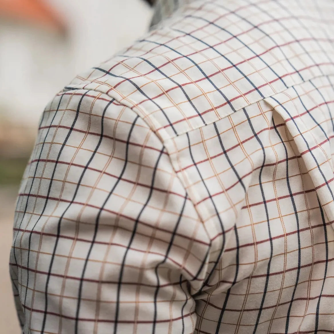 Seeland - Oxford Shooting Skjorte // Classic Blue / Merlot Check-5-XtraGrej