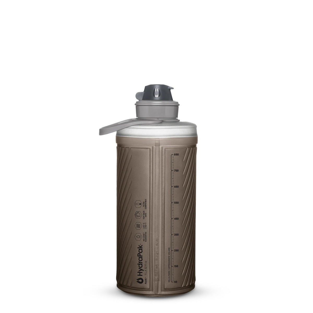 Hydrapak - Flux Vandflaske 1L // Mammoth Grey fra Hydrapak - billede nr. 3 hos GrejFreak.dk