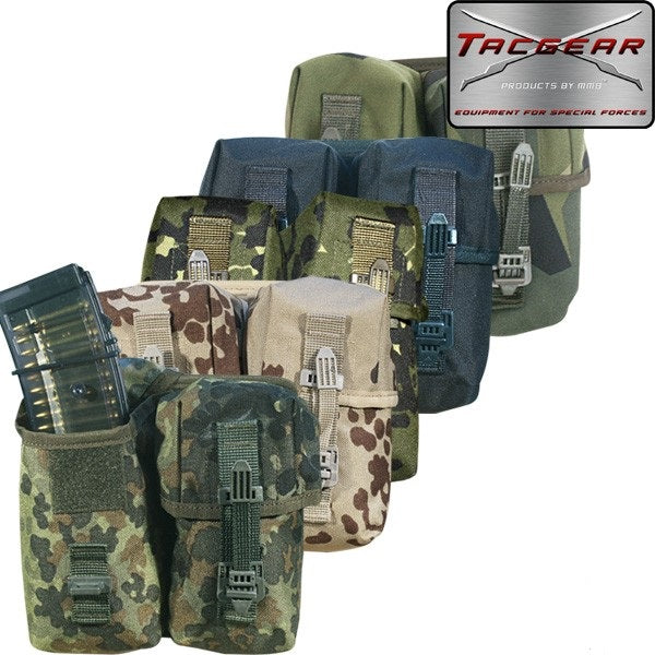 Tacgear magasintaske dobbelt i Dansk Ørken camouflage