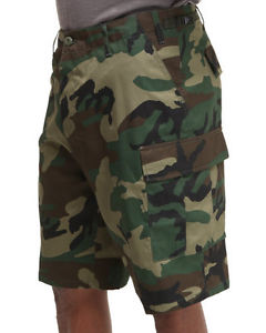 Woodland camo Bermuda shorts