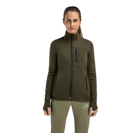 Aclima - FleeceWool Dame Jakke // Tarmac-1-XtraGrej