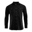 Aclima - LeisureWool Reborn Herre Uldskjorte // Dark Grey Melange-1-XtraGrej