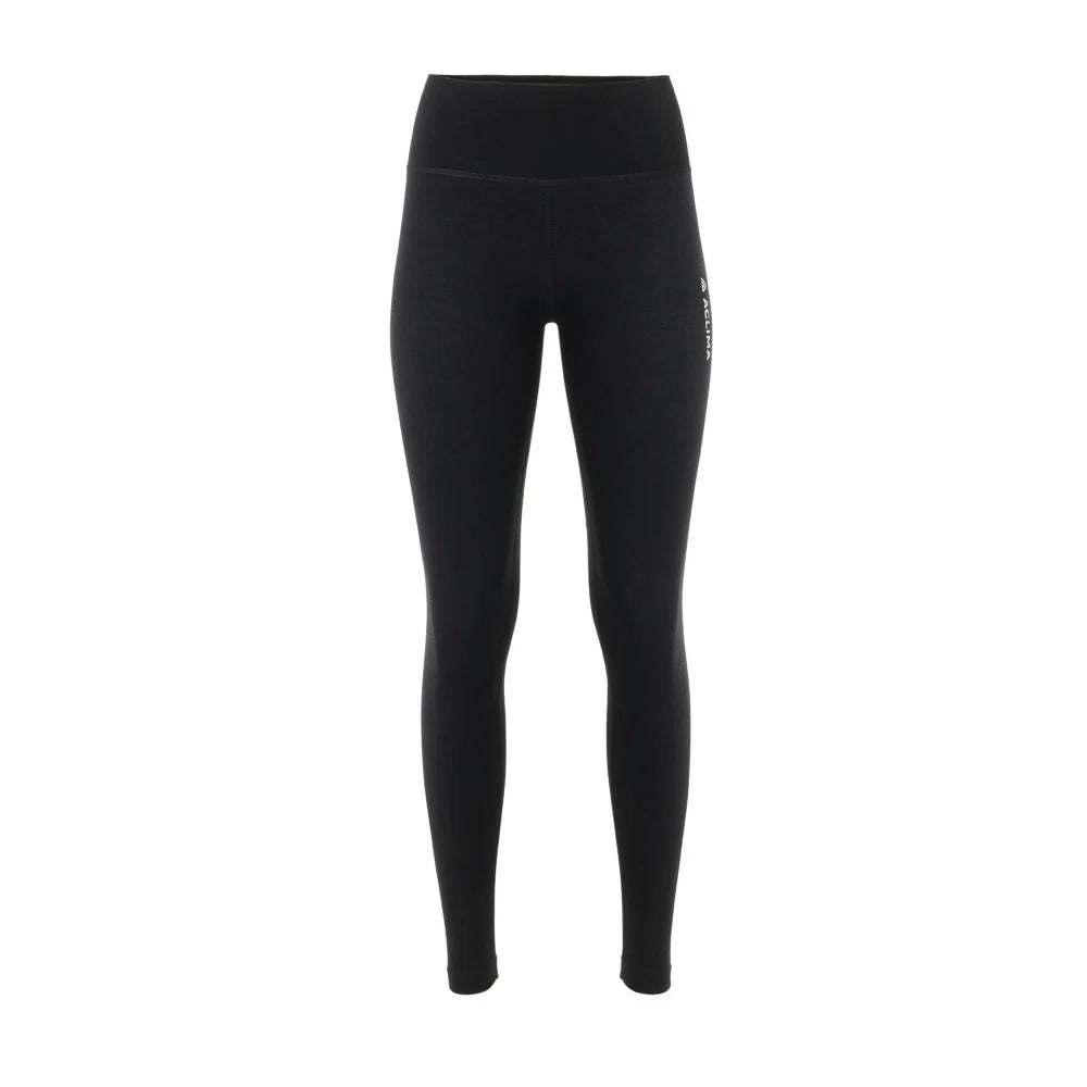 Aclima - WarmWool 200g Dame Højtaljede Lange Underbukser // Sort-1-XtraGrej