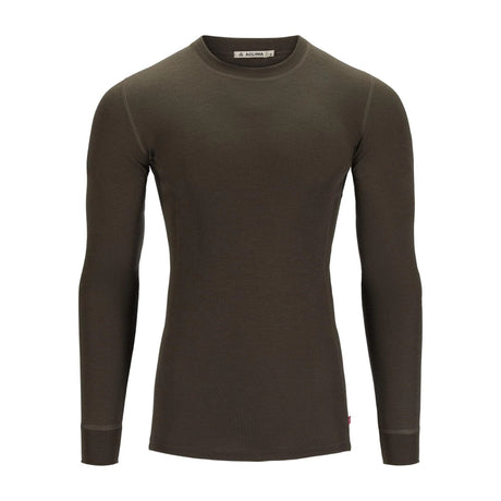 Aclima - WarmWool Crewneck Herre // Olivengrøn-1-XtraGrej