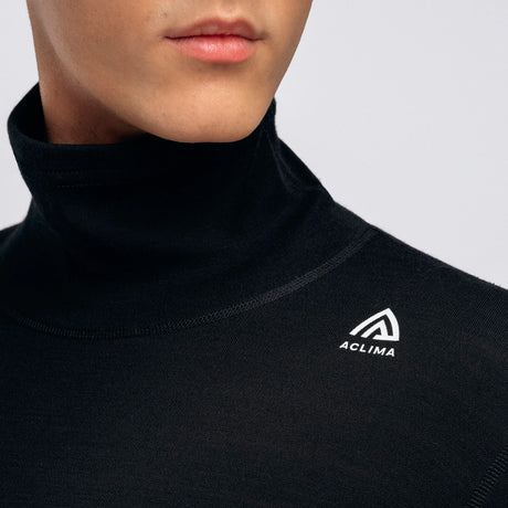 Aclima - WarmWool Herre Roll Neck // Sort-3-XtraGrej
