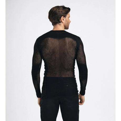 Aclima - Woolnet 120g Herre Crew Neck Uldtrøje // Sort-7-XtraGrej