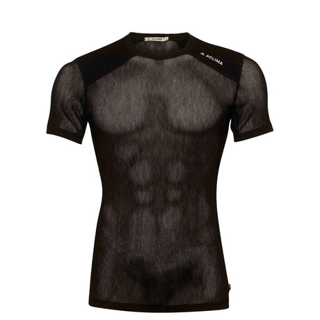 Aclima - WoolNet Light Herre Uld T-shirt // Sort-1-XtraGrej