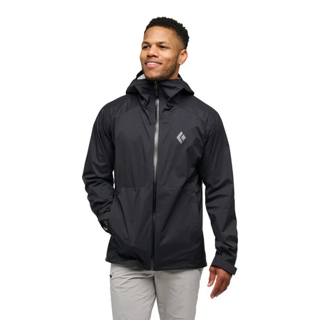 Black Diamond - FINELINE STRETCH Regnjakke // Sort-2-XtraGrej