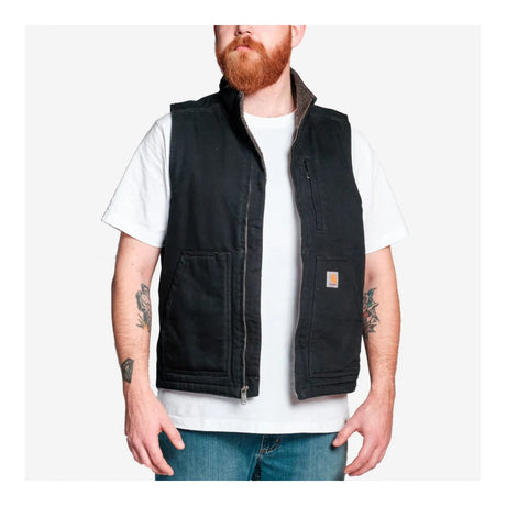 Carhartt - Washed Duck Lined Mock Neck Vest // Sort-2-XtraGrej