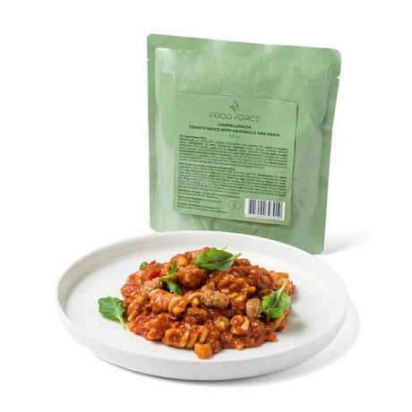 Food Force - Pasta og Kødboller i Tomatsauce 300 g (279 kcal)-1-XtraGrej