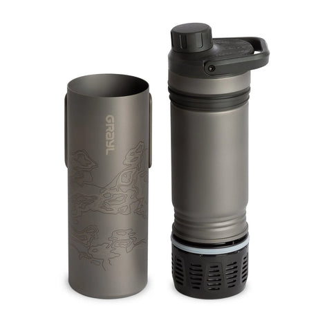 Grayl - UltraPress Titanium flaske med Vandrensefilter 500 ml // Sort-2-XtraGrej