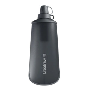 LifeStraw - Peak Squeeze Vandrensningsflaske 1L // Mørk Grå-1-XtraGrej