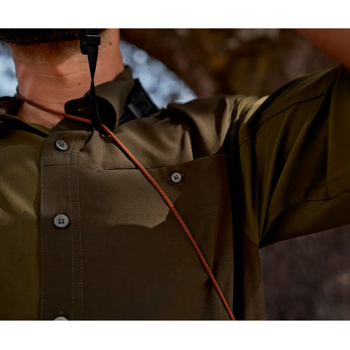 Logmar letvægts L/S-skjorte // Dark Olive / Willow Green-6-XtraGrej