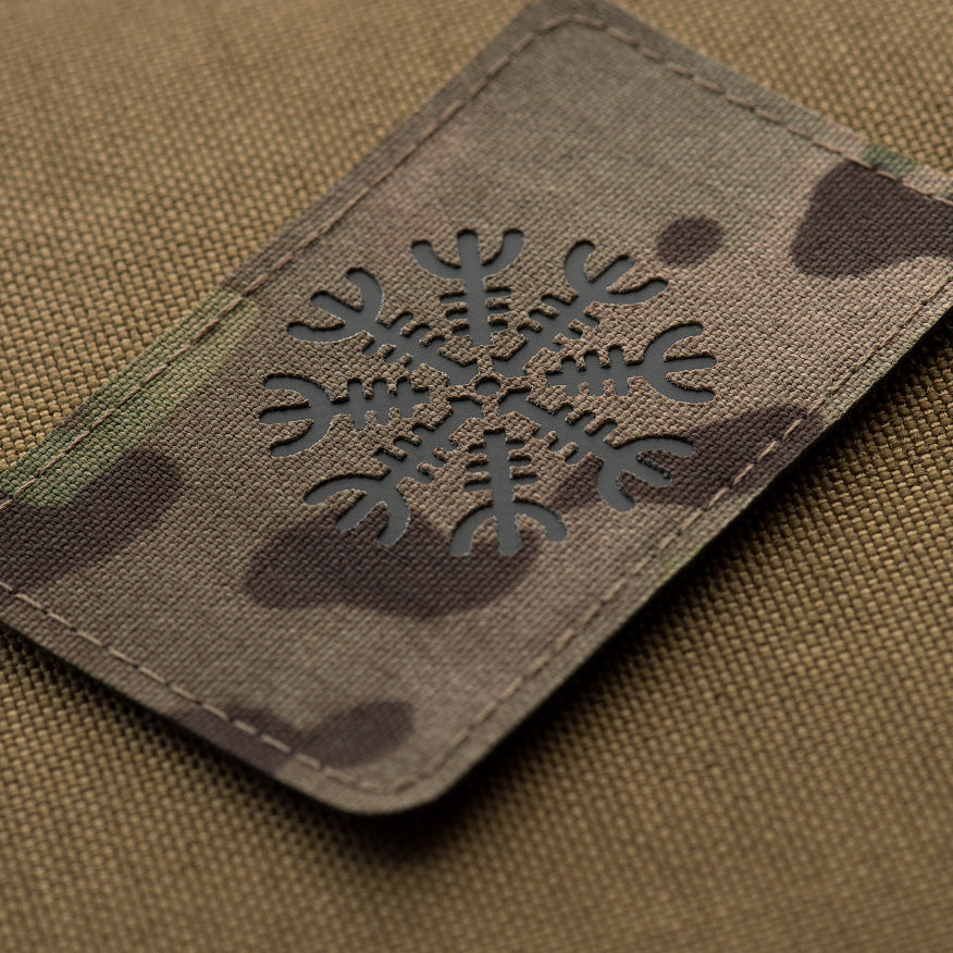 M-Tac patch Helmet of Horror horizontal Laser Cut