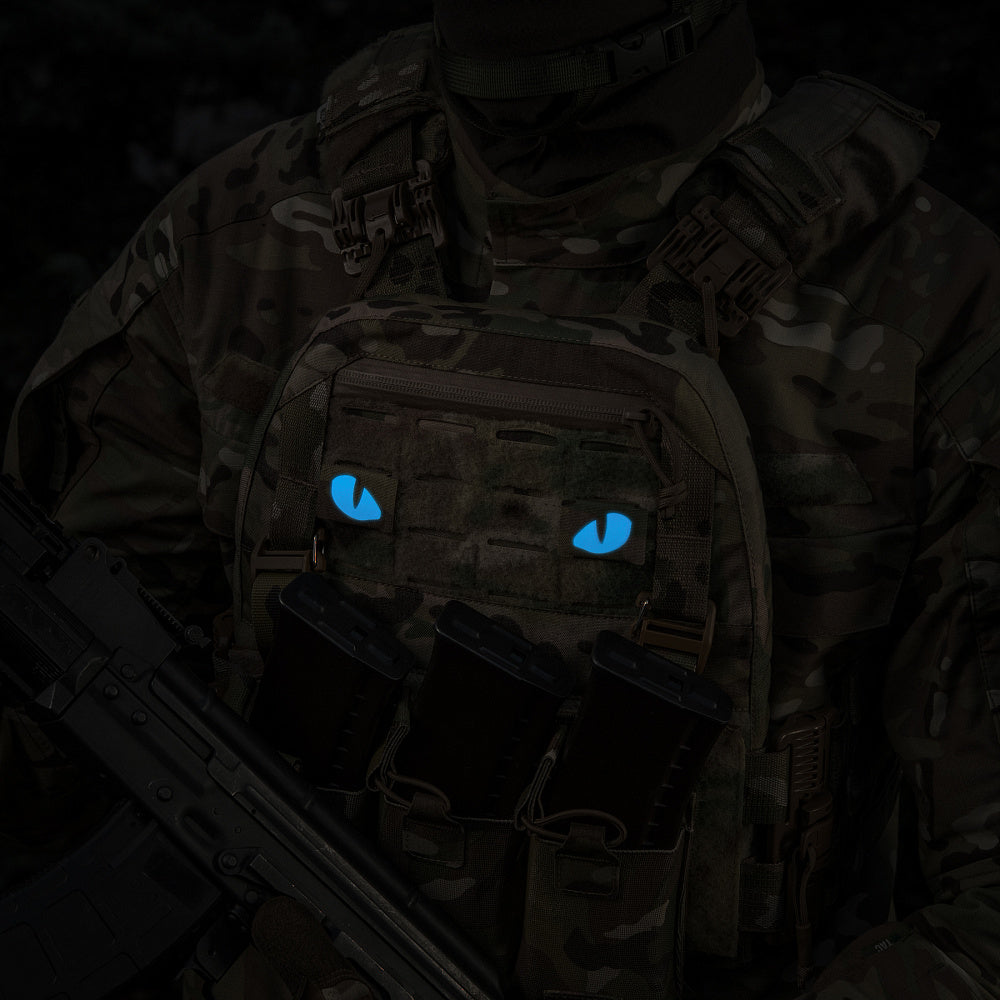M-Tac patch Tiger Eyes Laser Cut (couple) Ranger Green/Blue/GID