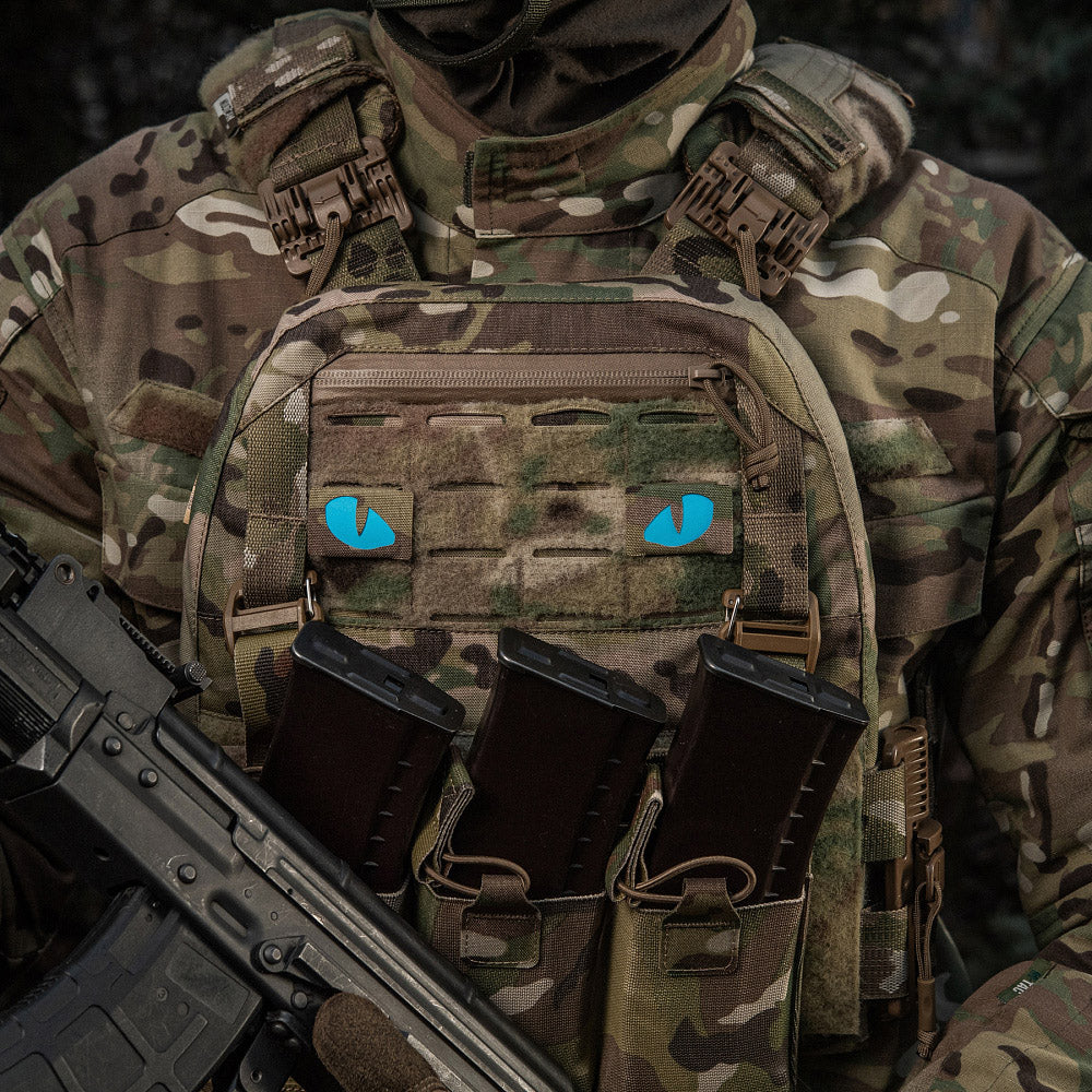 M-Tac patch Tiger Eyes Laser Cut (couple) Ranger Green/Blue/GID