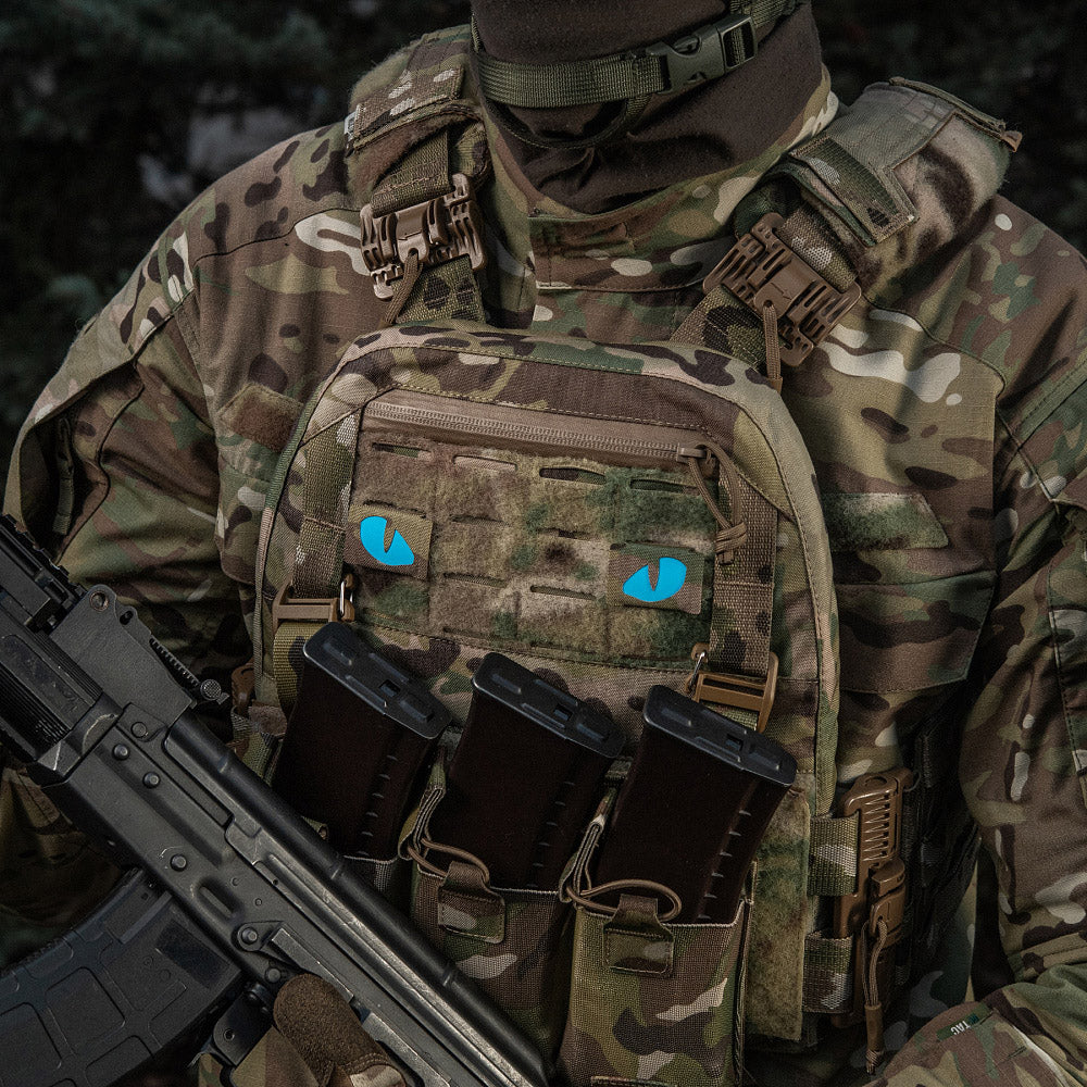 M-Tac patch Tiger Eyes Laser Cut (couple) Ranger Green/Blue/GID