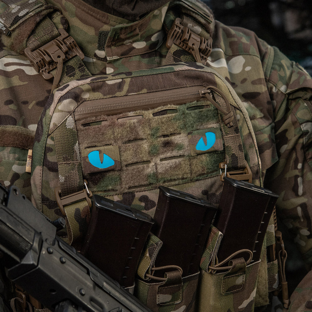 M-Tac patch Tiger Eyes Laser Cut (couple) Ranger Green/Blue/GID