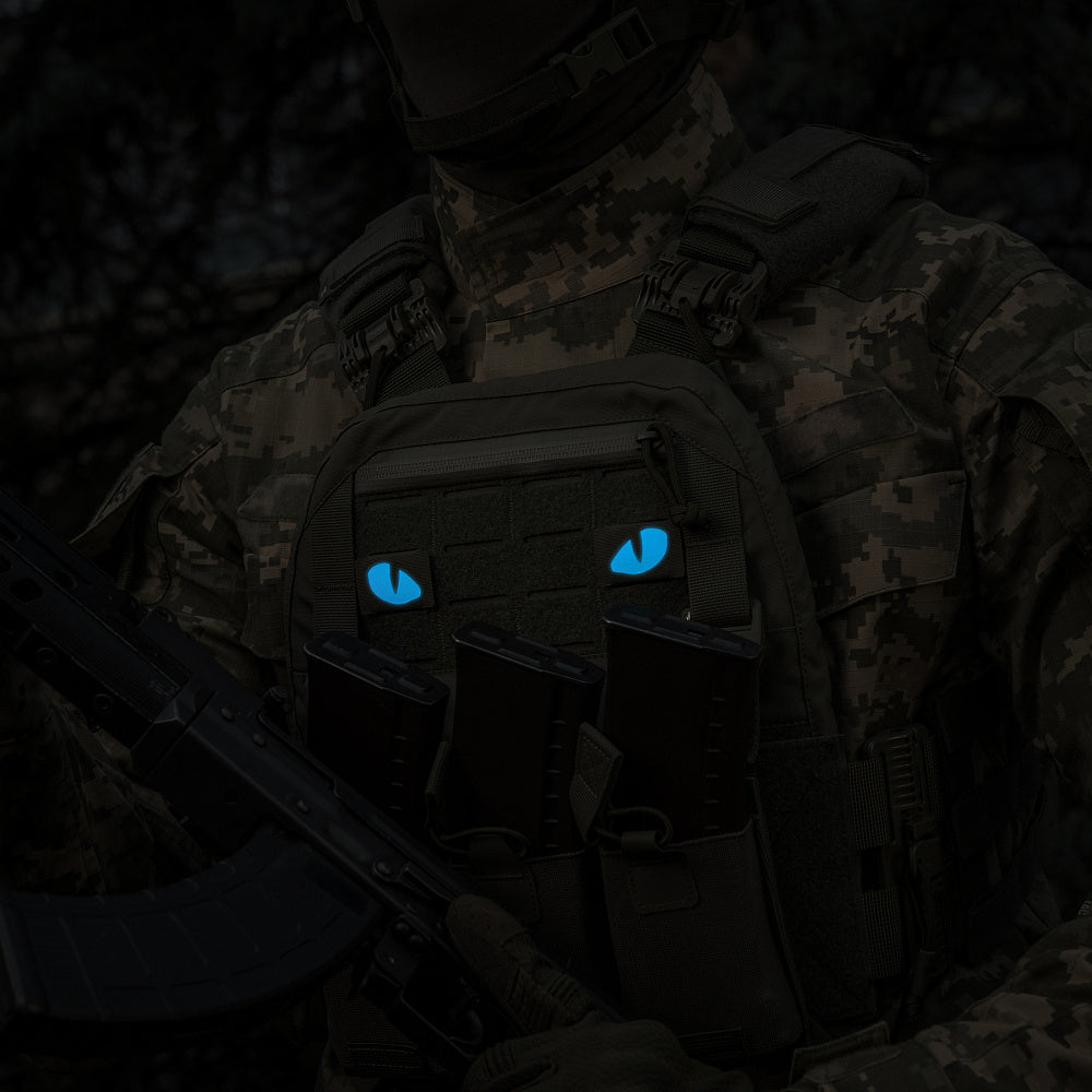 M-Tac patch Tiger Eyes Laser Cut (couple) Ranger Green/Blue/GID