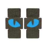 M-Tac patch Tiger Eyes Laser Cut (couple) Ranger Green/Blue/GID