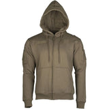 Mil-Tec - Tactical Hoodie Hættetrøje m. Lynlås // Olivengrøn-1-XtraGrej