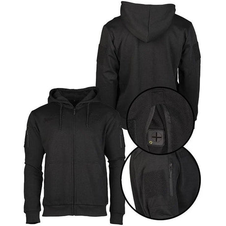 Mil-Tec - Tactical Hoodie Hættetrøje m. Lynlås // Olivengrøn-2-XtraGrej