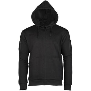 Mil-Tec - Tactical Hoodie Hættetrøje m. Lynlås // Sort-1-XtraGrej