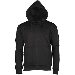 Mil-Tec - Tactical Hoodie Hættetrøje m. Lynlås // Sort-1-XtraGrej