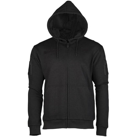 Mil-Tec - Tactical Hoodie Hættetrøje m. Lynlås // Sort-1-XtraGrej