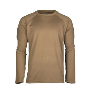 Mil-Tec - Tactical Quick Dry Langærmet T-Shirt // Dark Coyote-1-XtraGrej