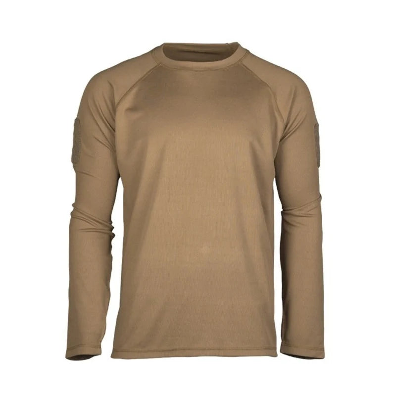 Mil-Tec - Tactical Quick Dry Langærmet T-Shirt // Dark Coyote-1-XtraGrej