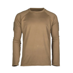 Mil-Tec - Tactical Quick Dry Langærmet T-Shirt // Dark Coyote-1-XtraGrej