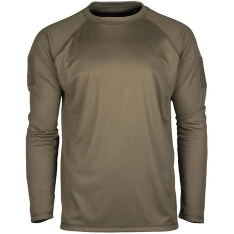 Mil-Tec - Tactical Quick Dry Langærmet T-Shirt // Olivengrøn-1-XtraGrej