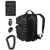Mil-Tec - US Assault Pack Large Camo 36L // Tactical Black-2-XtraGrej