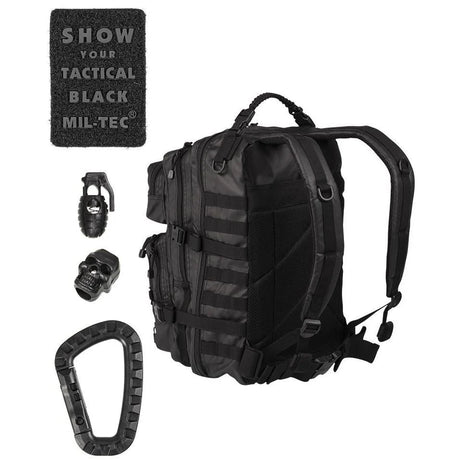 Mil-Tec - US Assault Pack Large Camo 36L // Tactical Black-2-XtraGrej