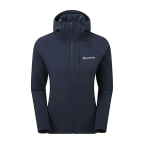 Montane - Krypton Dame Softshell Hoodie // Eclipse Blue-1-XtraGrej
